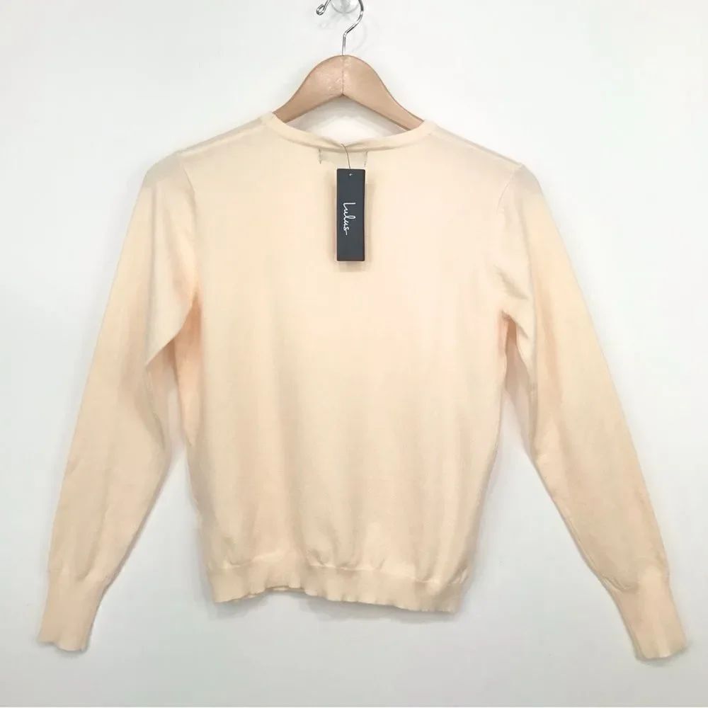 Lulus Cream Classic Crew Neck Sweater - Picture 9 of 14